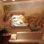 bas-relief on the wall design photo