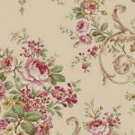 Flowers on wallpaper with pattern selection