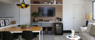 interior design of a one-room apartment