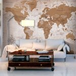 Photo No. 2: Classic and designer world maps in the interior: 25 memorable examples