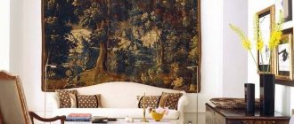 Photo No. 3: Tapestries in a modern interior: 25 successful solutions