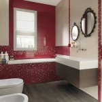 photo of a red bathroom