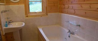 idea of ​​using waterproofing of wooden walls in bathroom decoration