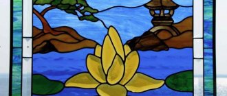 Lotus stained glass technique