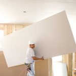 Installation of plasterboard sheet