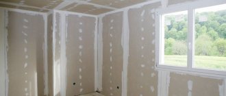 Covering a room with plasterboard