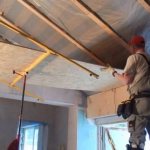 Ceiling lining with OSB board
