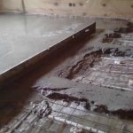 example of waterproofing a house floor by casting before screed