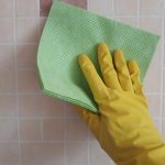 Wiping wallpaper with a dry cloth