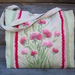Painting fabric bags with acrylic paints