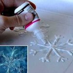 Snowflakes made from glue