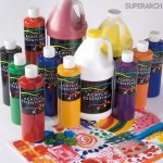 Dried acrylic paints