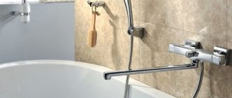 Faucet height above bath