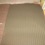 Hardening of any adhesive mixture for tiles